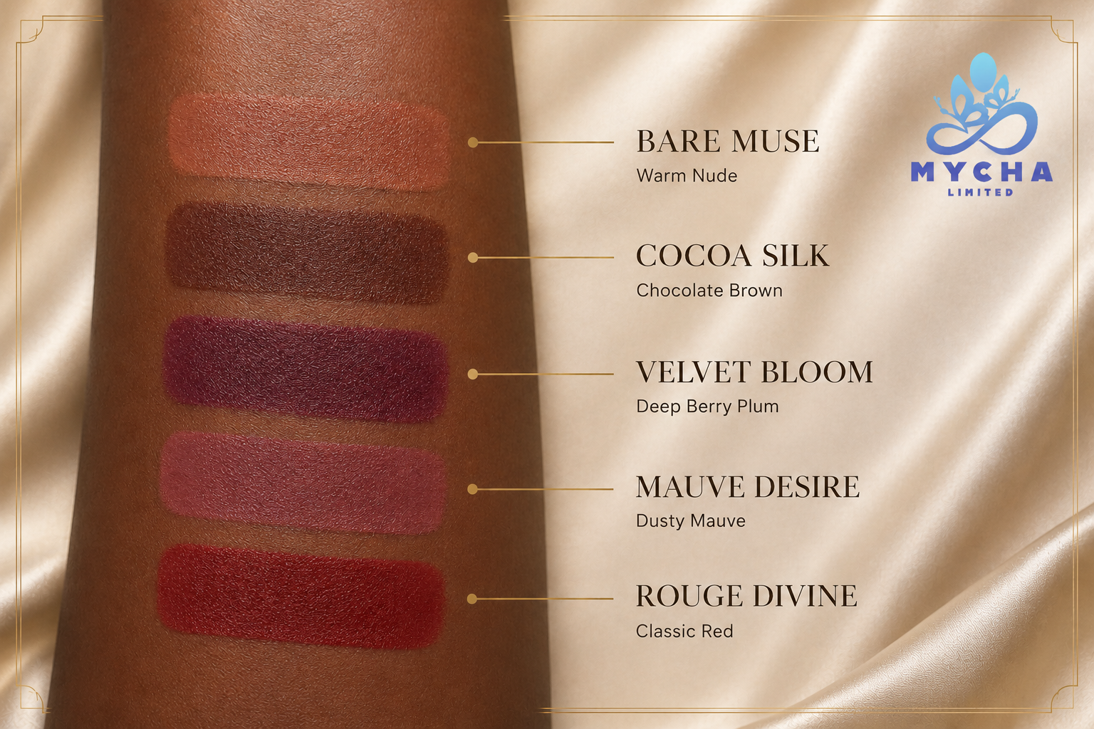 Mycha Luxe Velvet Matte Lipstick