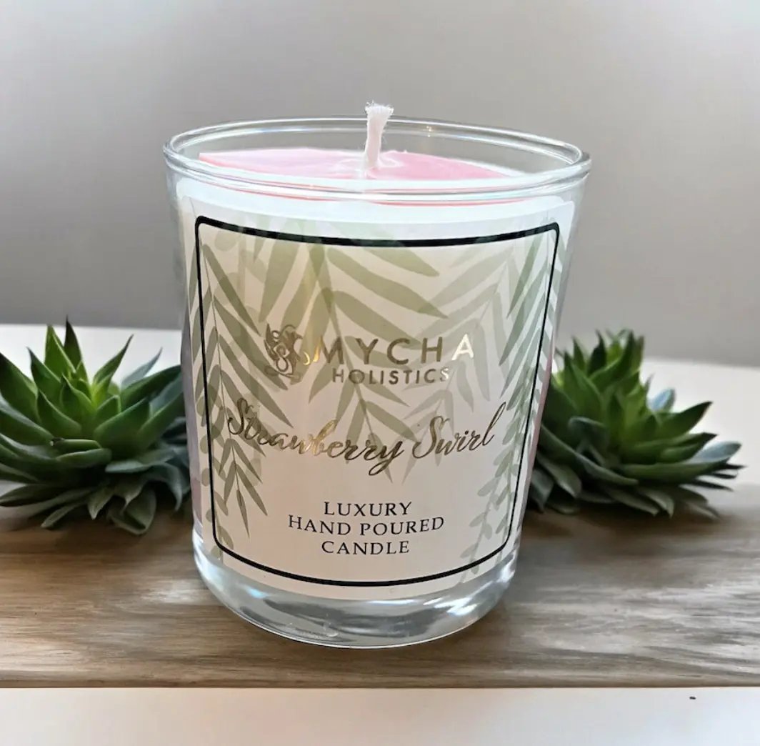 Strawberry Swirl Candle MychaLimited