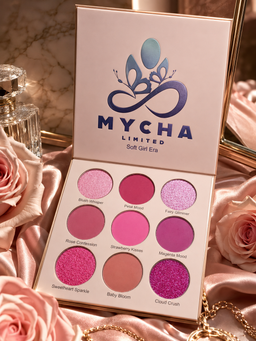 Soft Girl Era eyeshadow palette with pink matte, shimmer, and glitter shades for soft glam looks