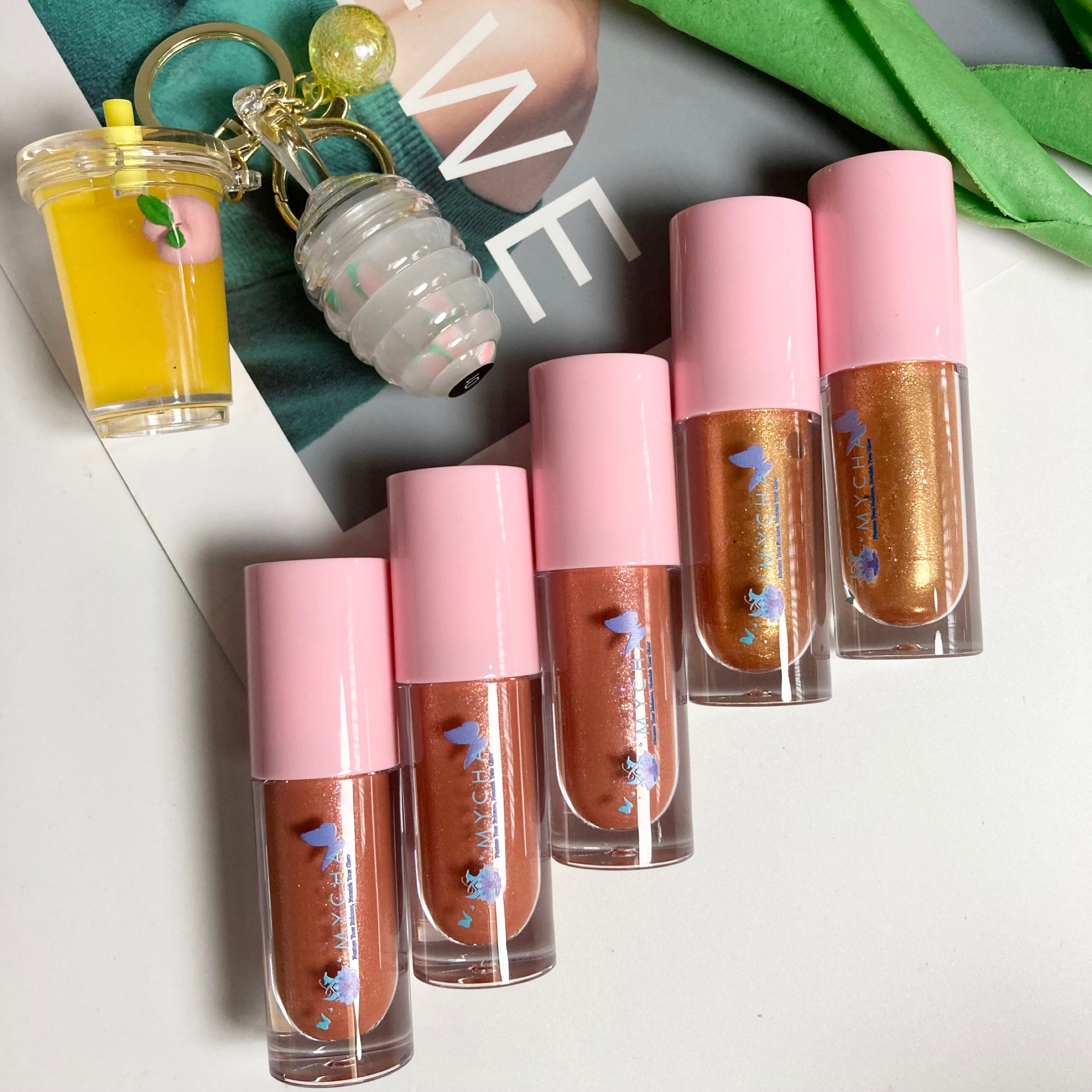 shimmer lip glosses
